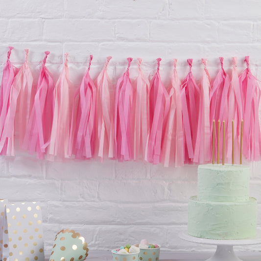 Pink Hanging Tassel Garland Kit - Pick & Mix