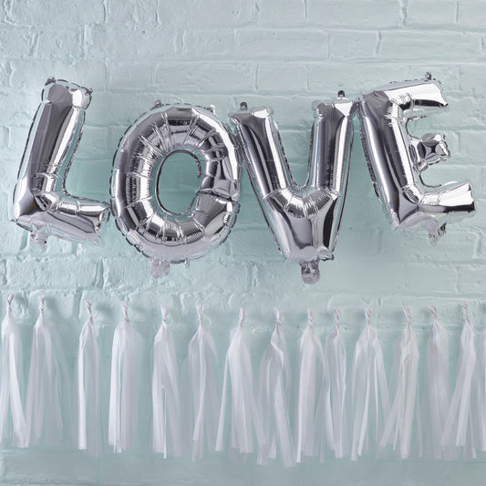 Silver Love Balloon Bunting - Pick & Mix
