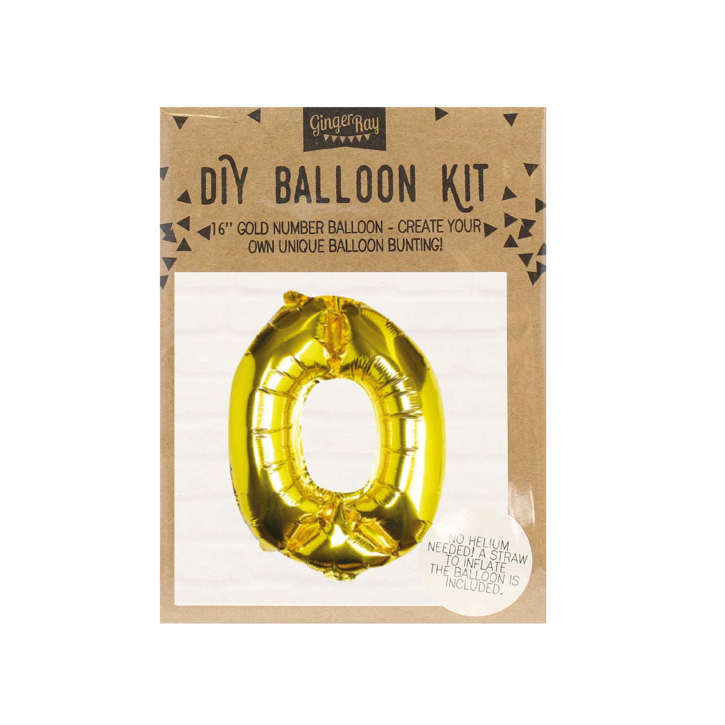 Gold Foil Number Balloon