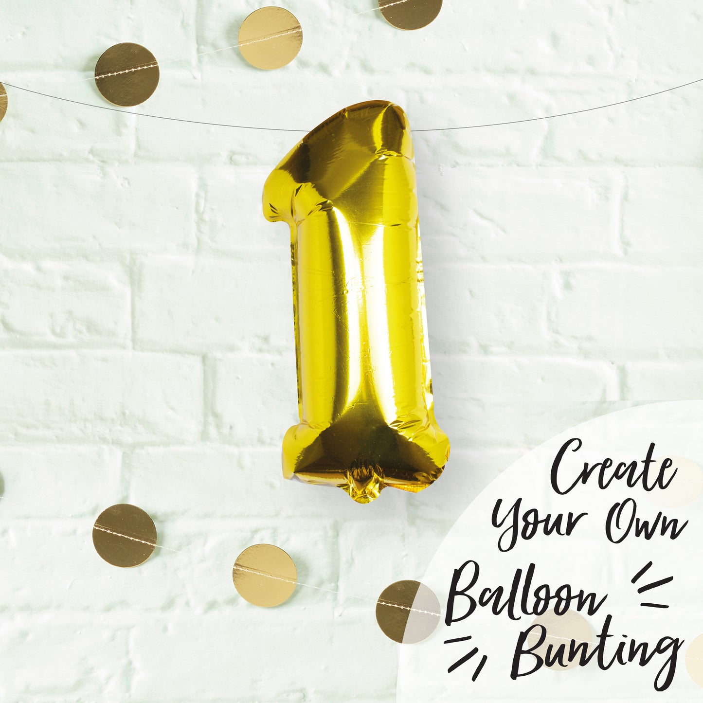 Gold Foil Number Balloon
