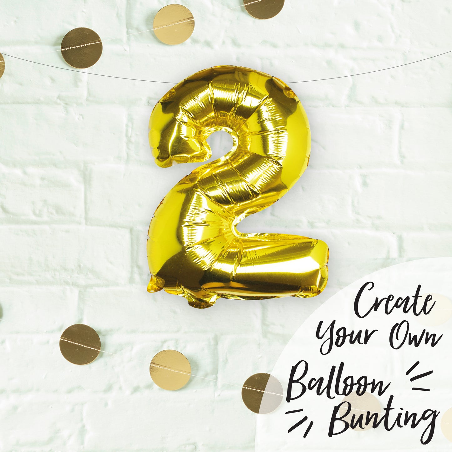 Gold Foil Number Balloon