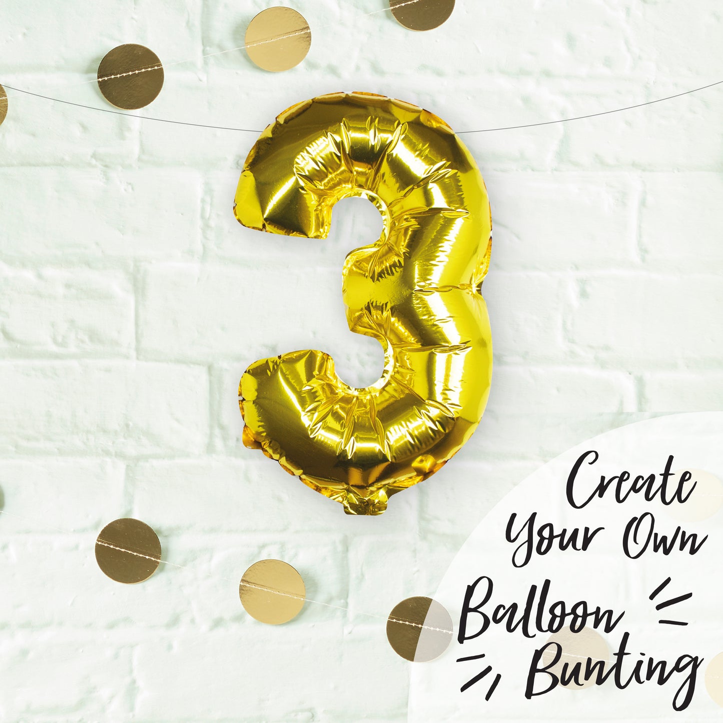 Gold Foil Number Balloon