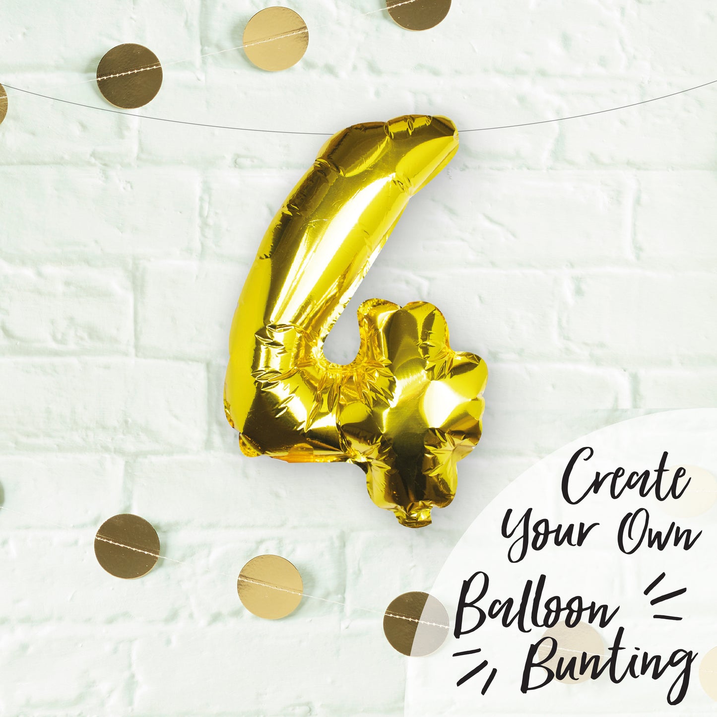 Gold Foil Number Balloon