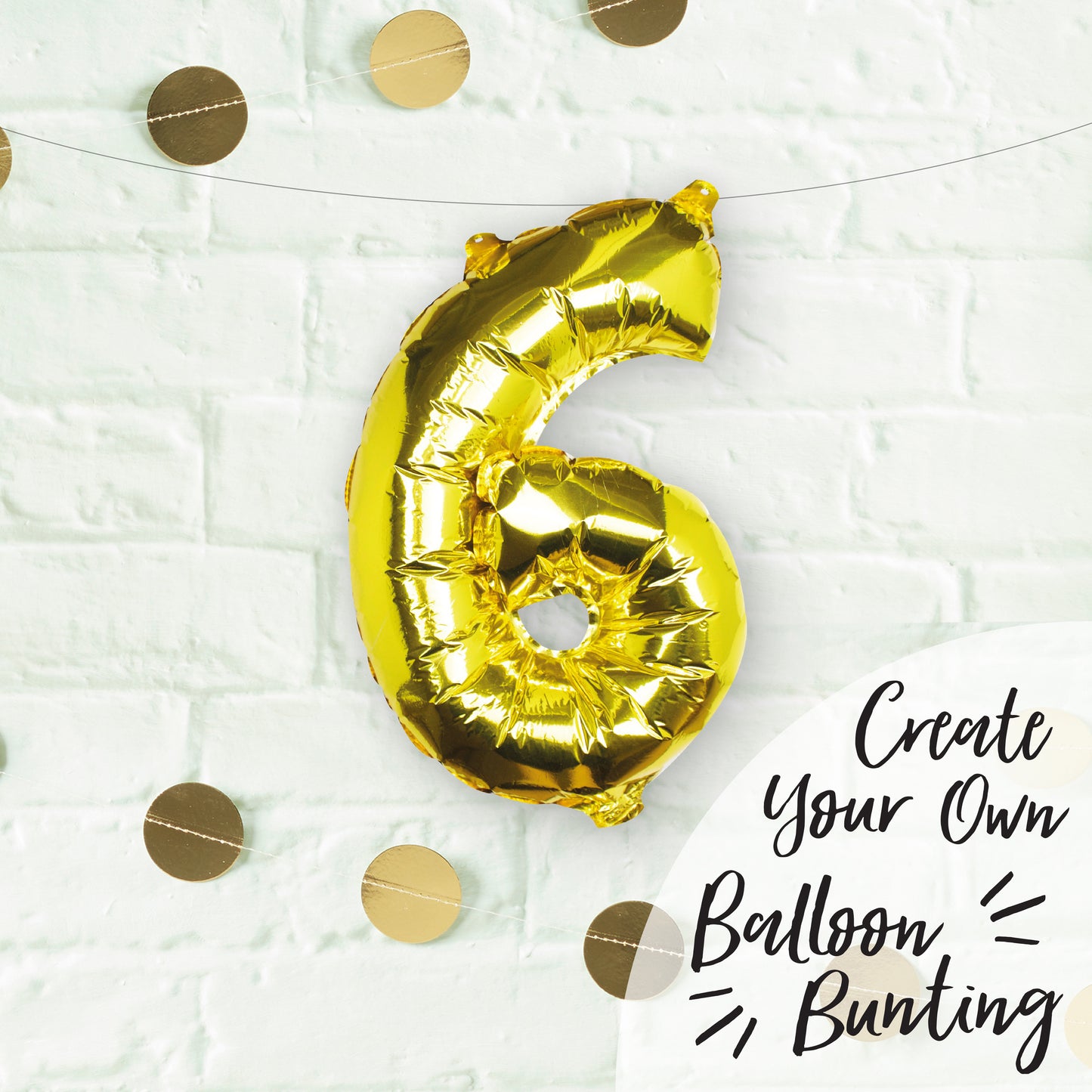 Gold Foil Number Balloon