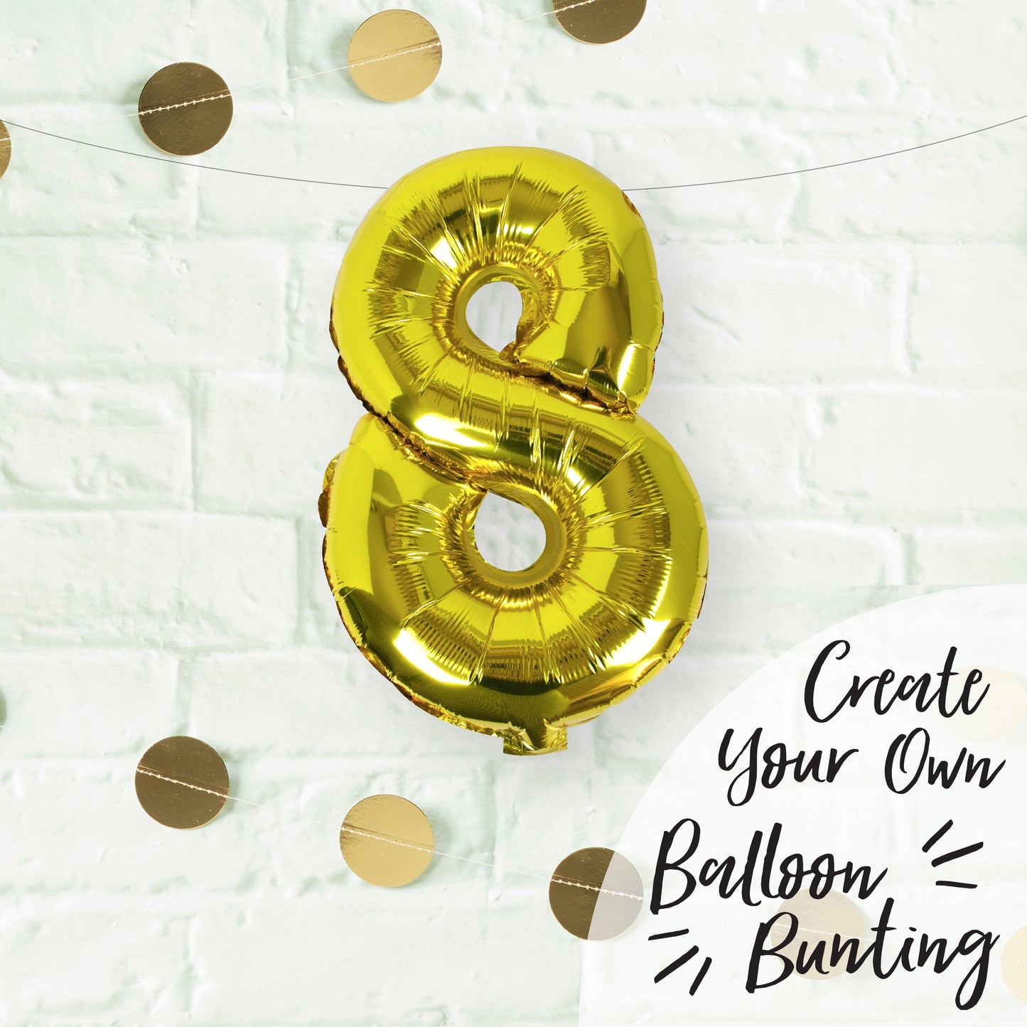 Gold Foil Number Balloon