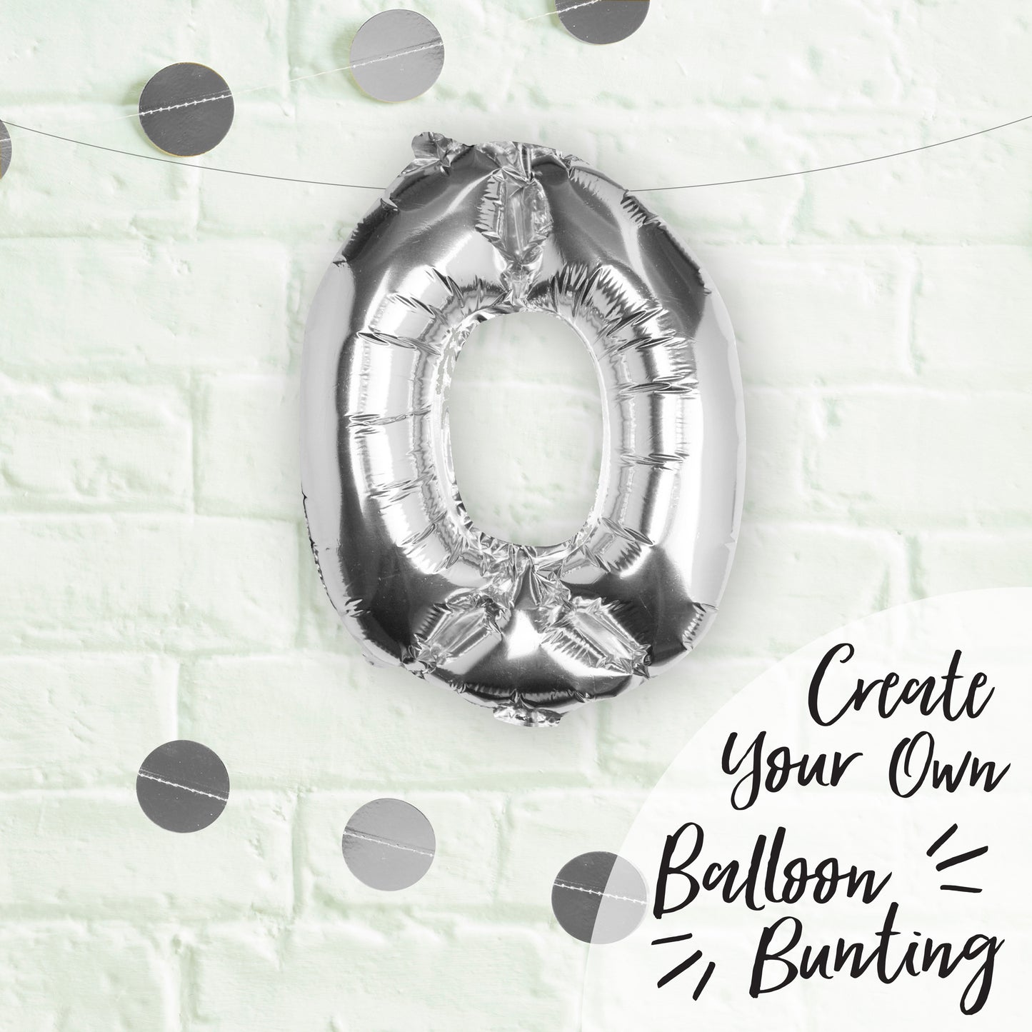 Silver Foil Number Balloon