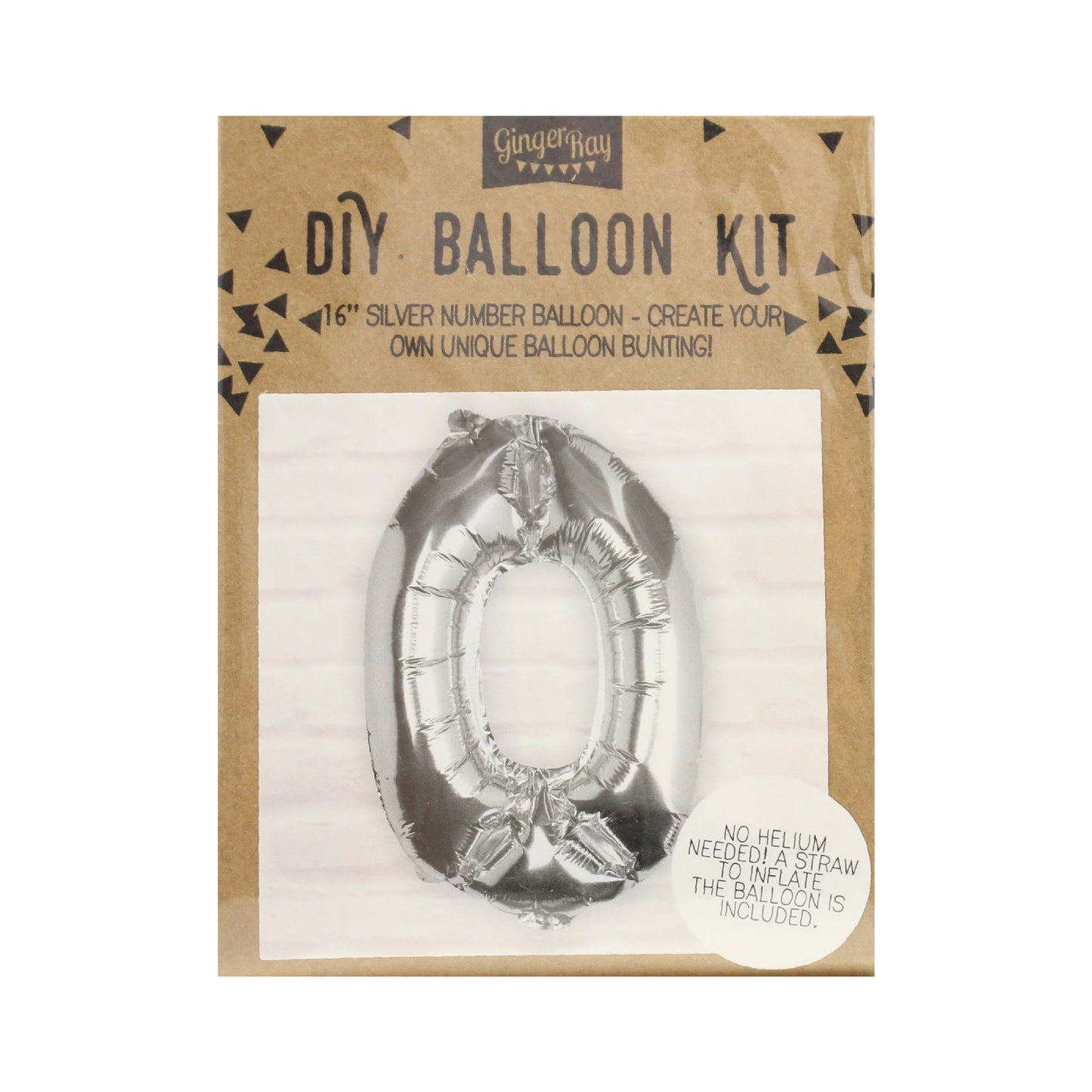 Silver Foil Number Balloon