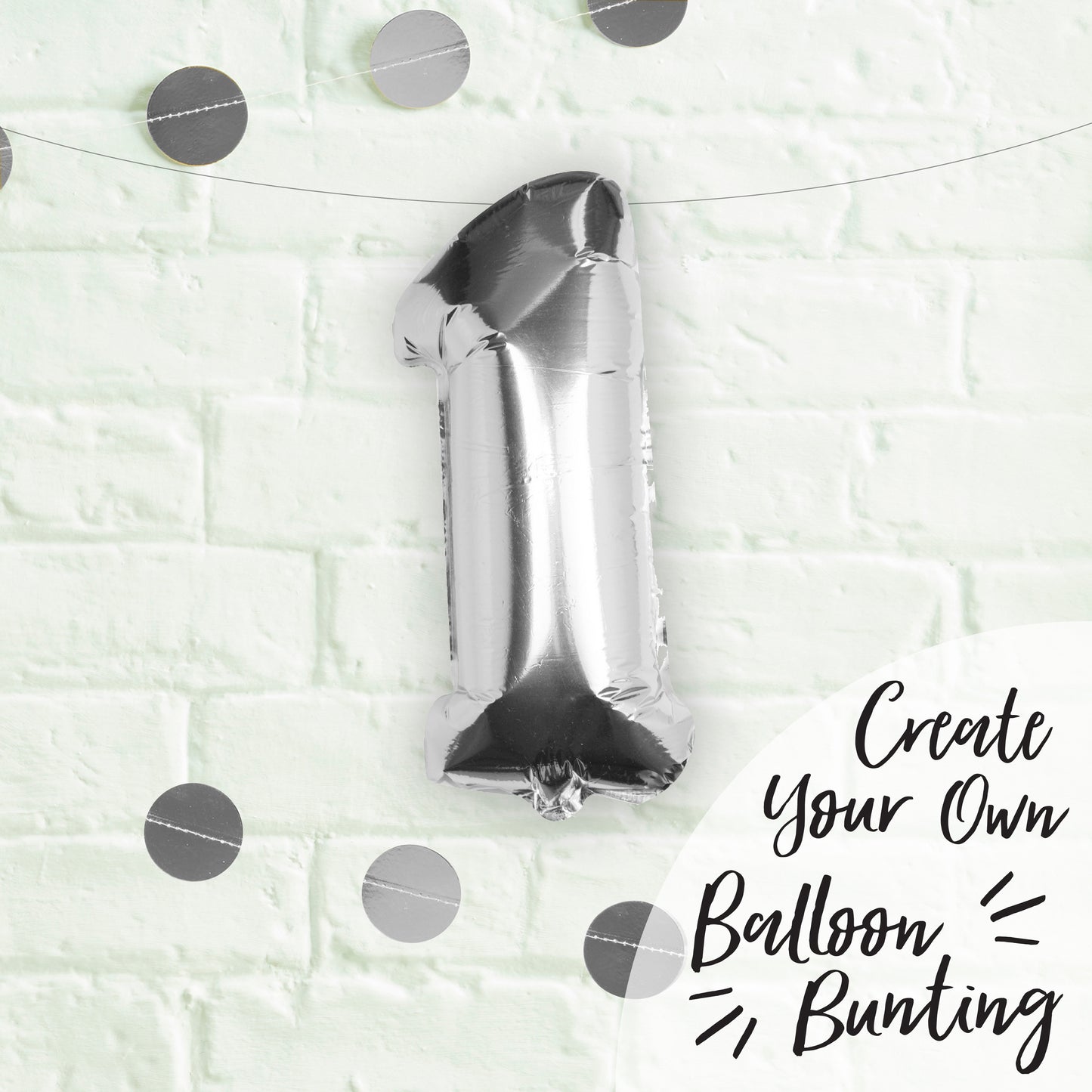 Silver Foil Number Balloon