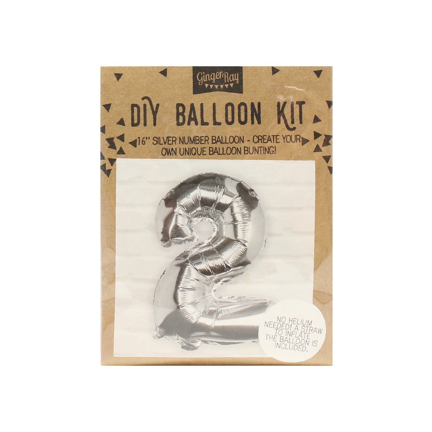 Silver Foil Number Balloon