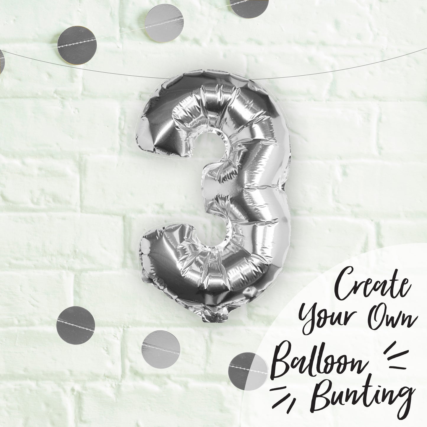 Silver Foil Number Balloon