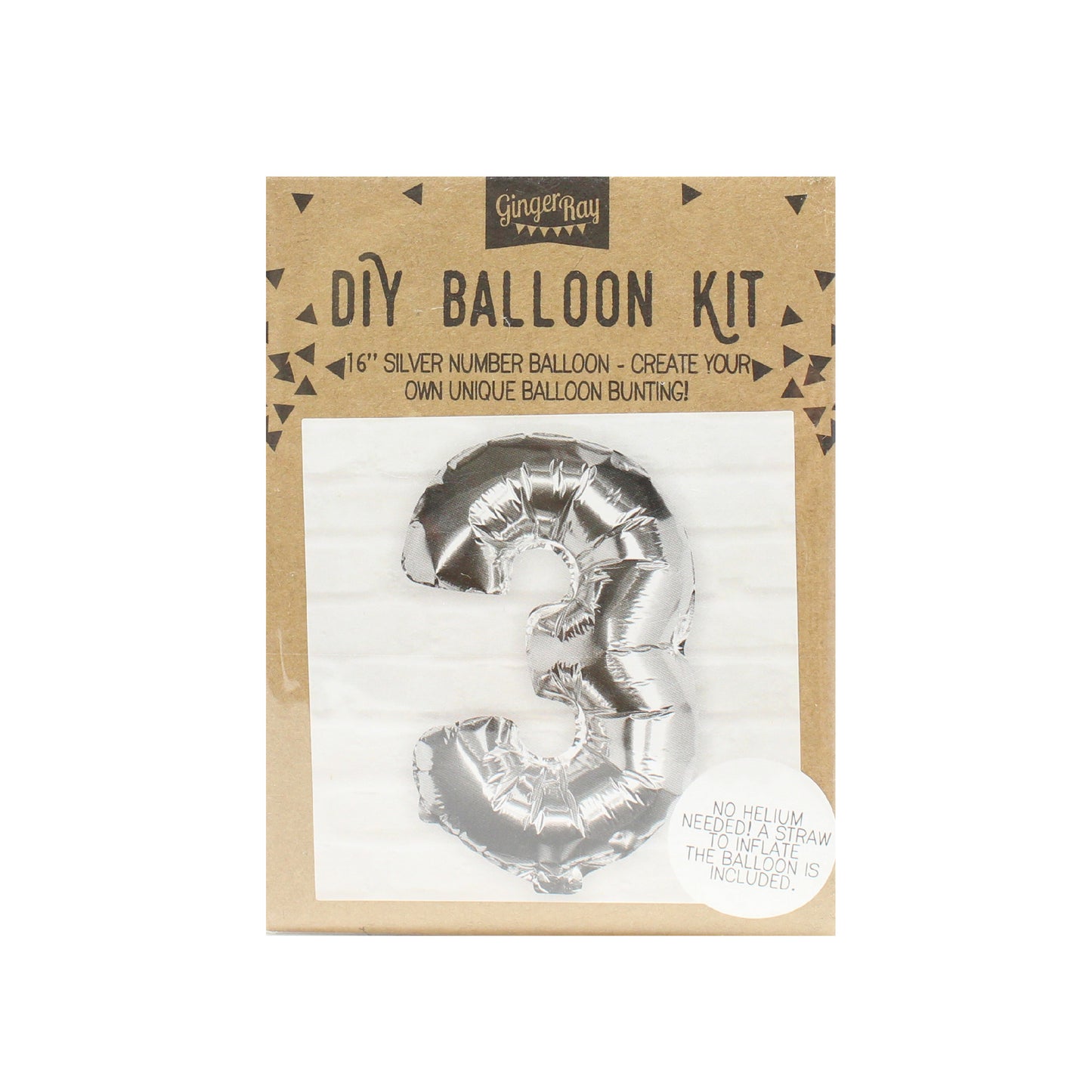 Silver Foil Number Balloon
