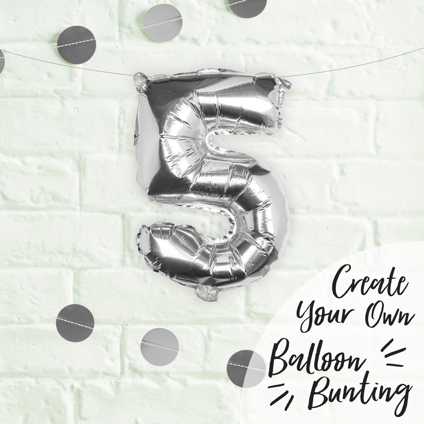 Silver Foil Number Balloon