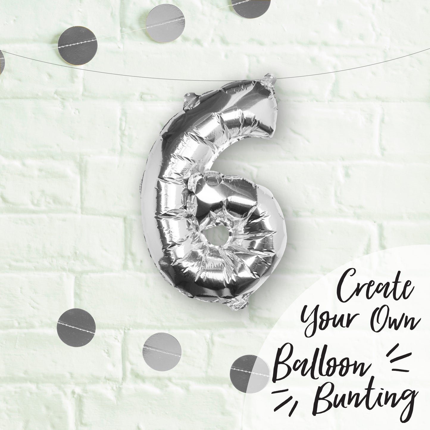 Silver Foil Number Balloon