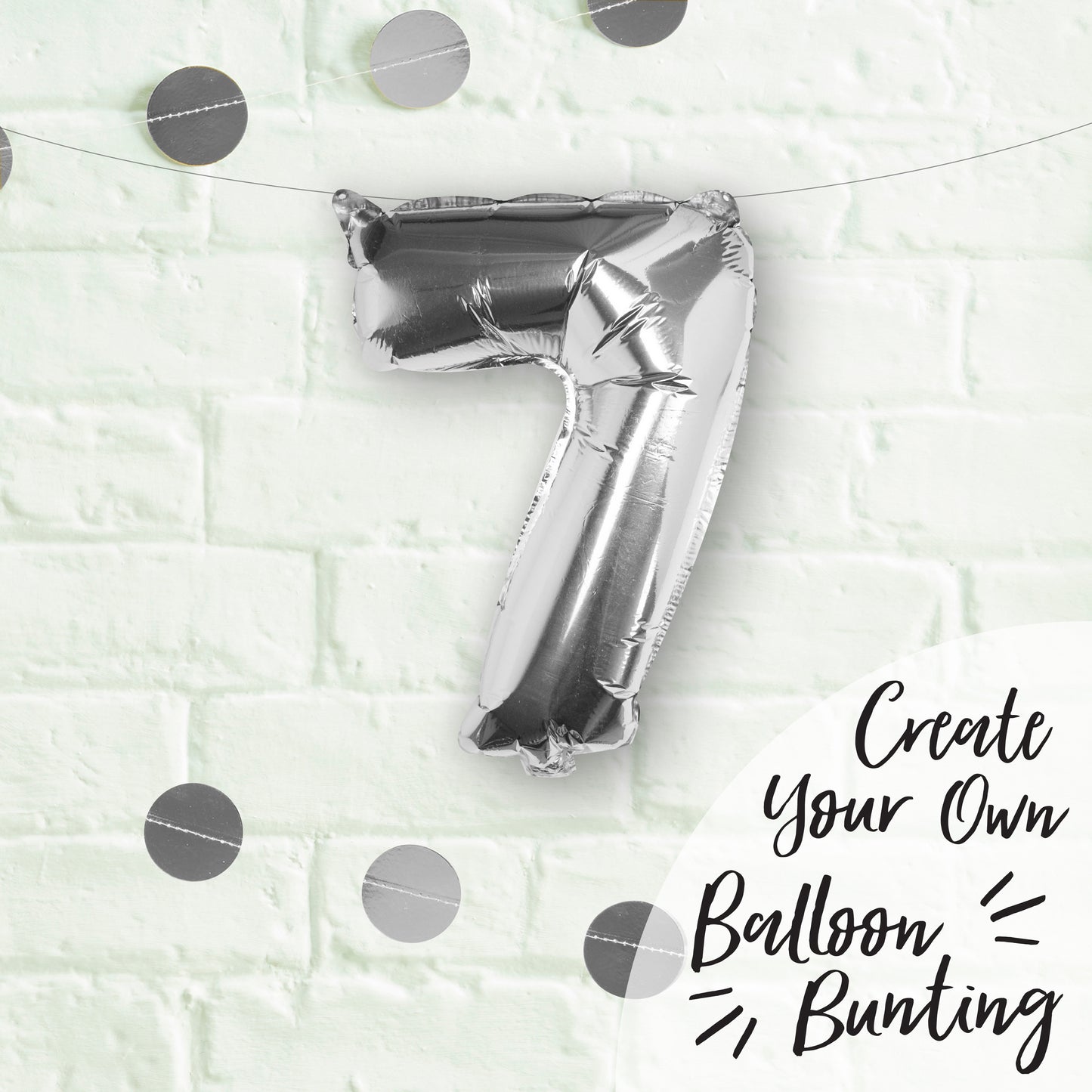 Silver Foil Number Balloon