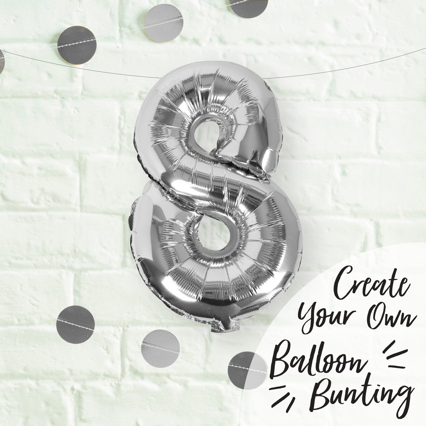 Silver Foil Number Balloon