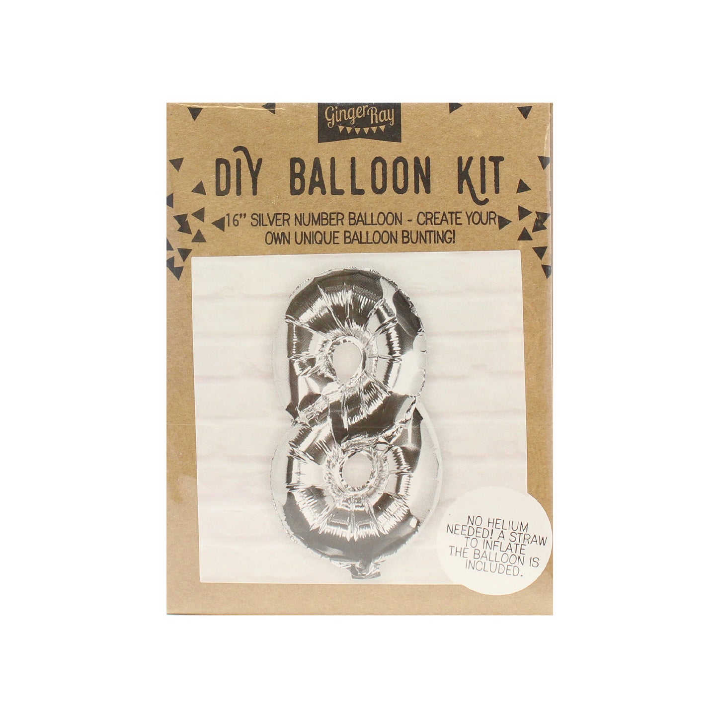 Silver Foil Number Balloon