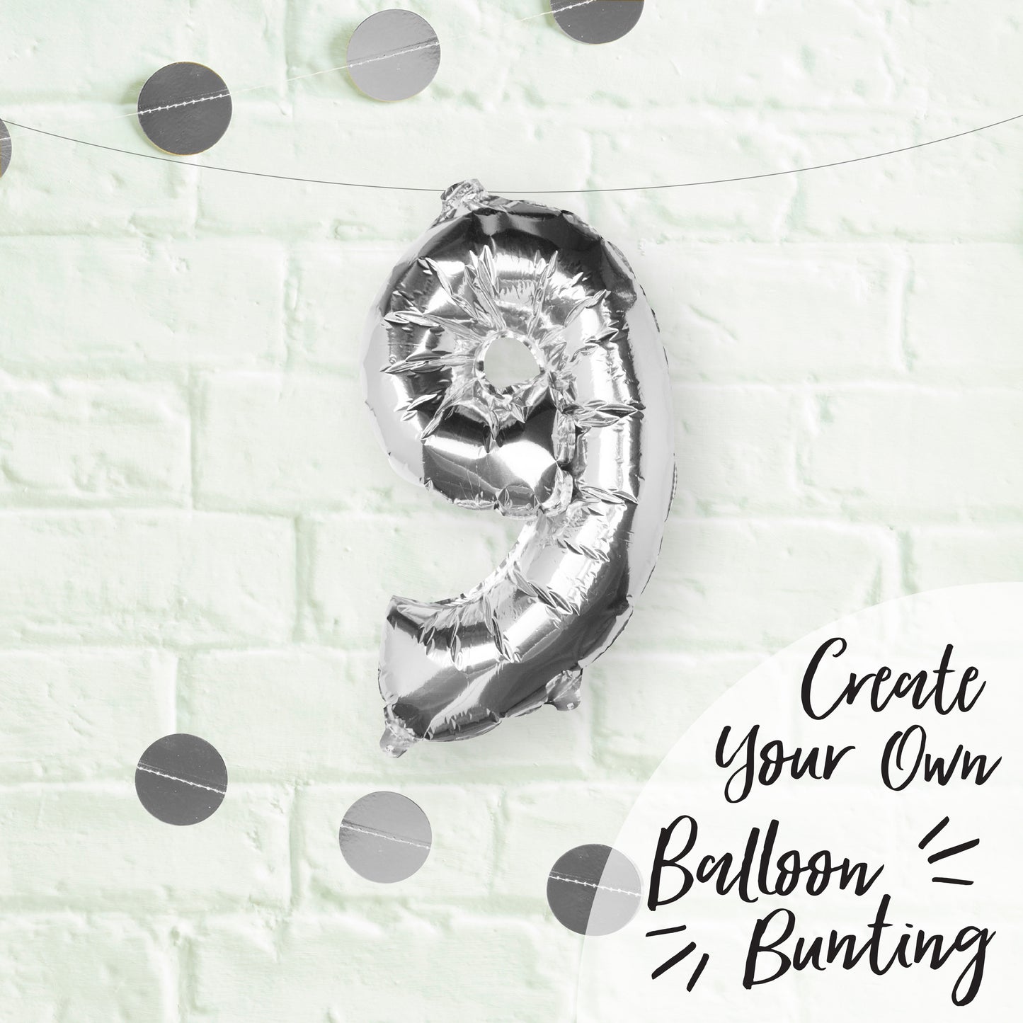 Silver Foil Number Balloon