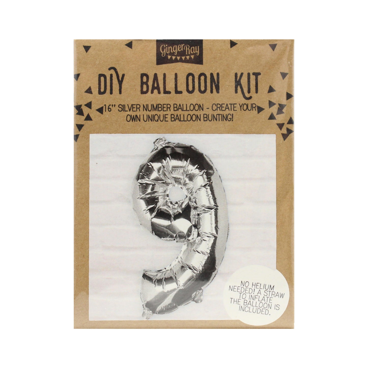 Silver Foil Number Balloon