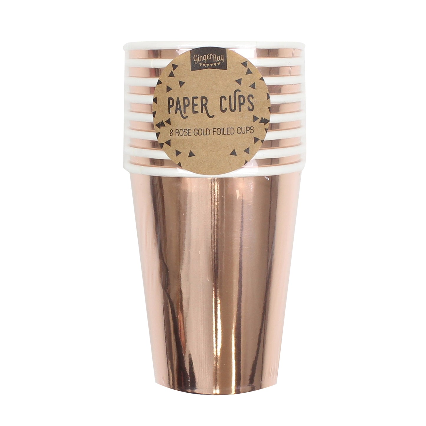 Paper Rose Gold Cups