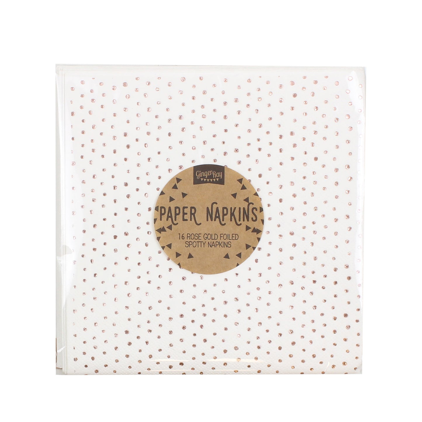 Spotty Print Rose Gold Napkins