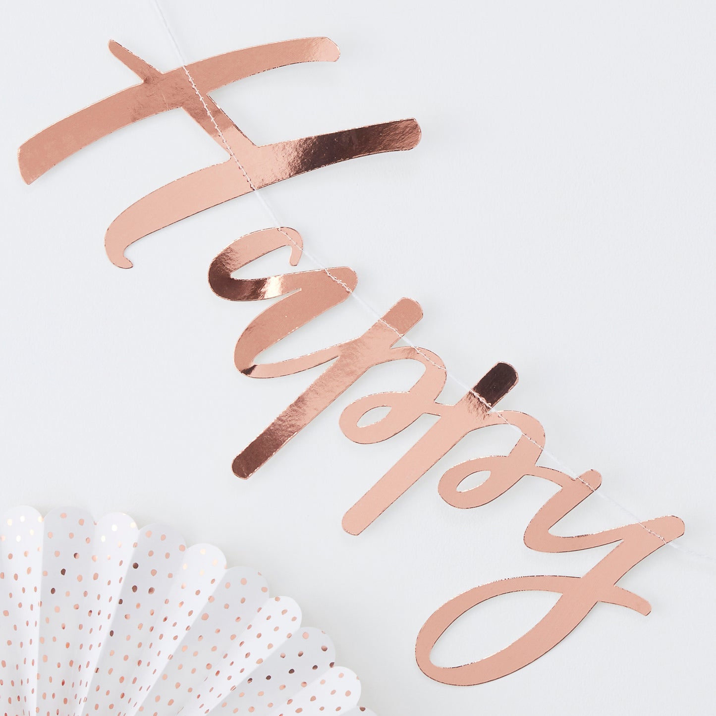 Rose Gold Happy Birthday Bunting