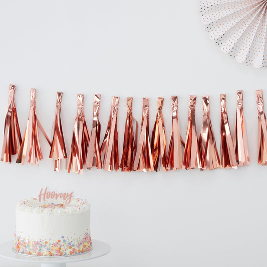 Rose Gold Tassel Garland