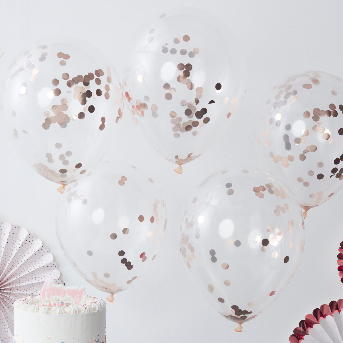 Rose Gold Confetti Balloons