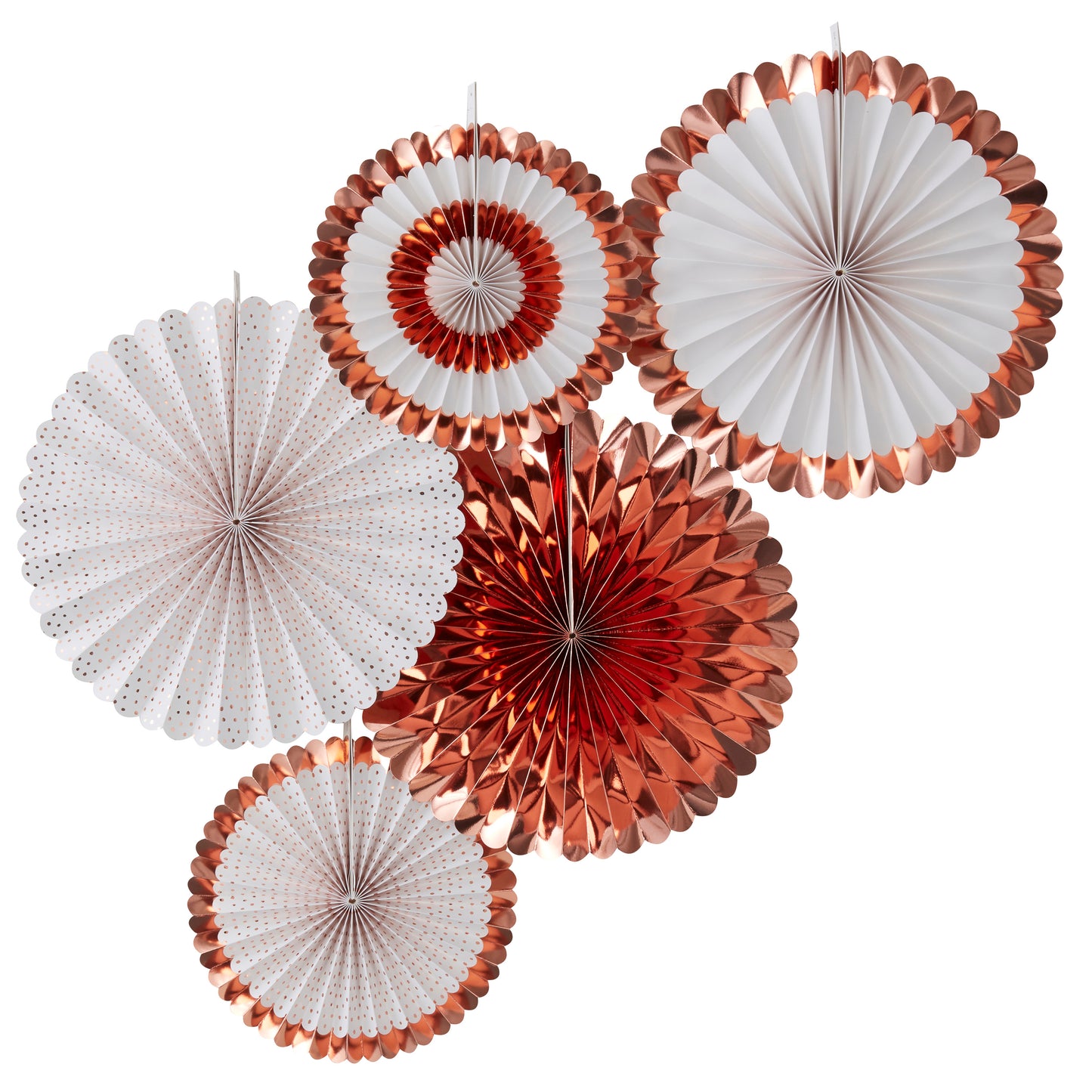 Paper Fan Rose Gold Party Decorations