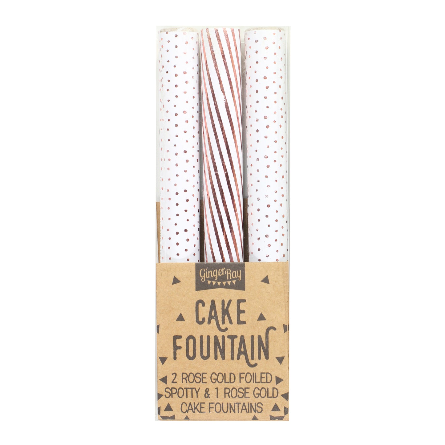 Rose Gold Cake Fountain Candles