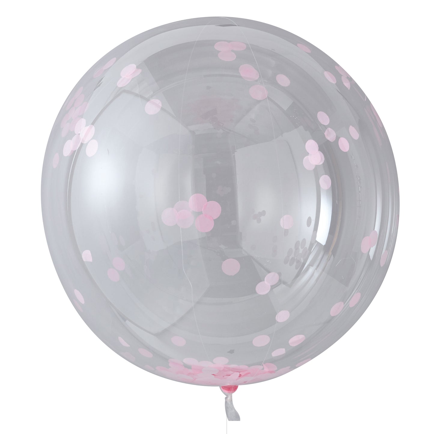 Large Pink Confetti Orb Balloons