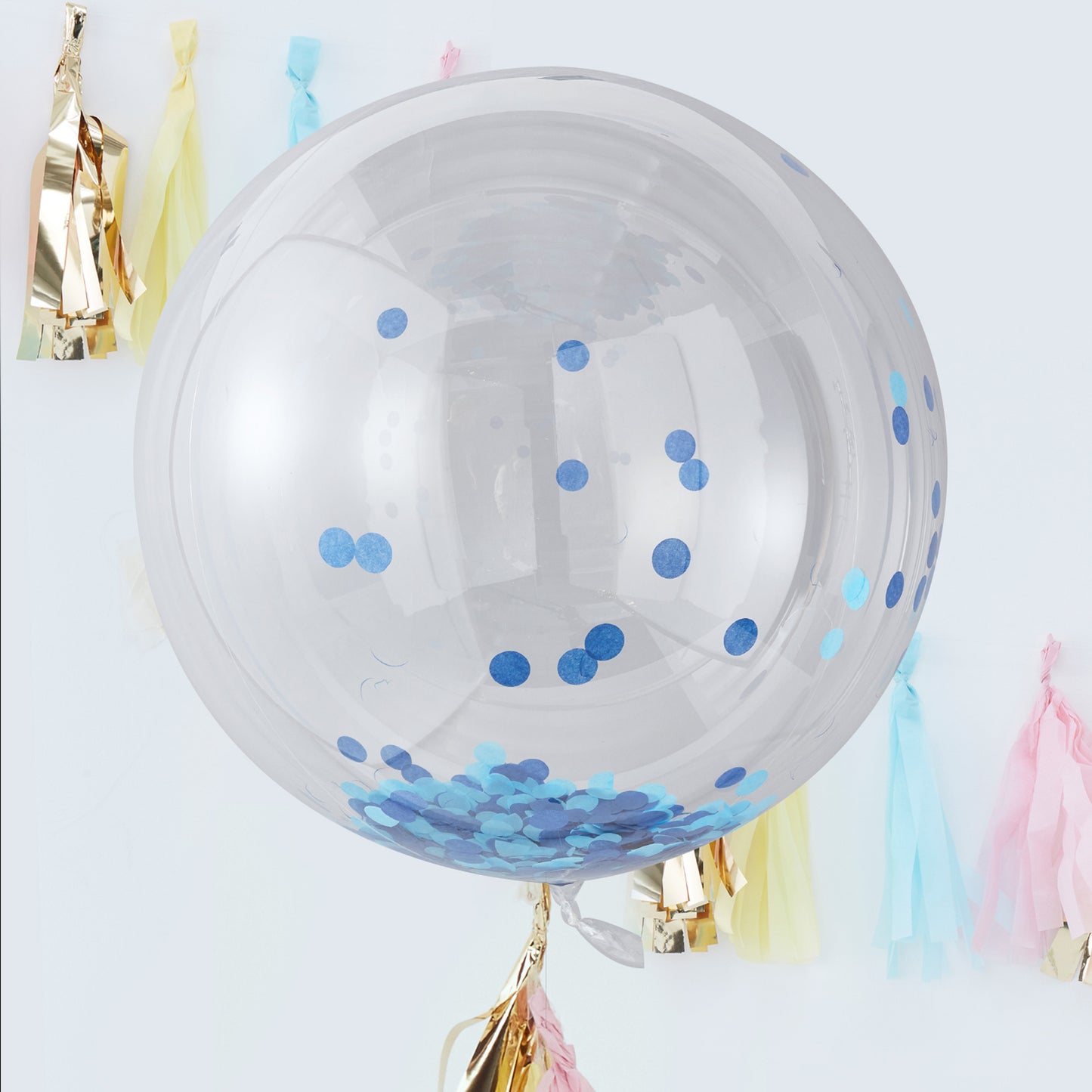 Giant Blue Orb Confetti Balloon