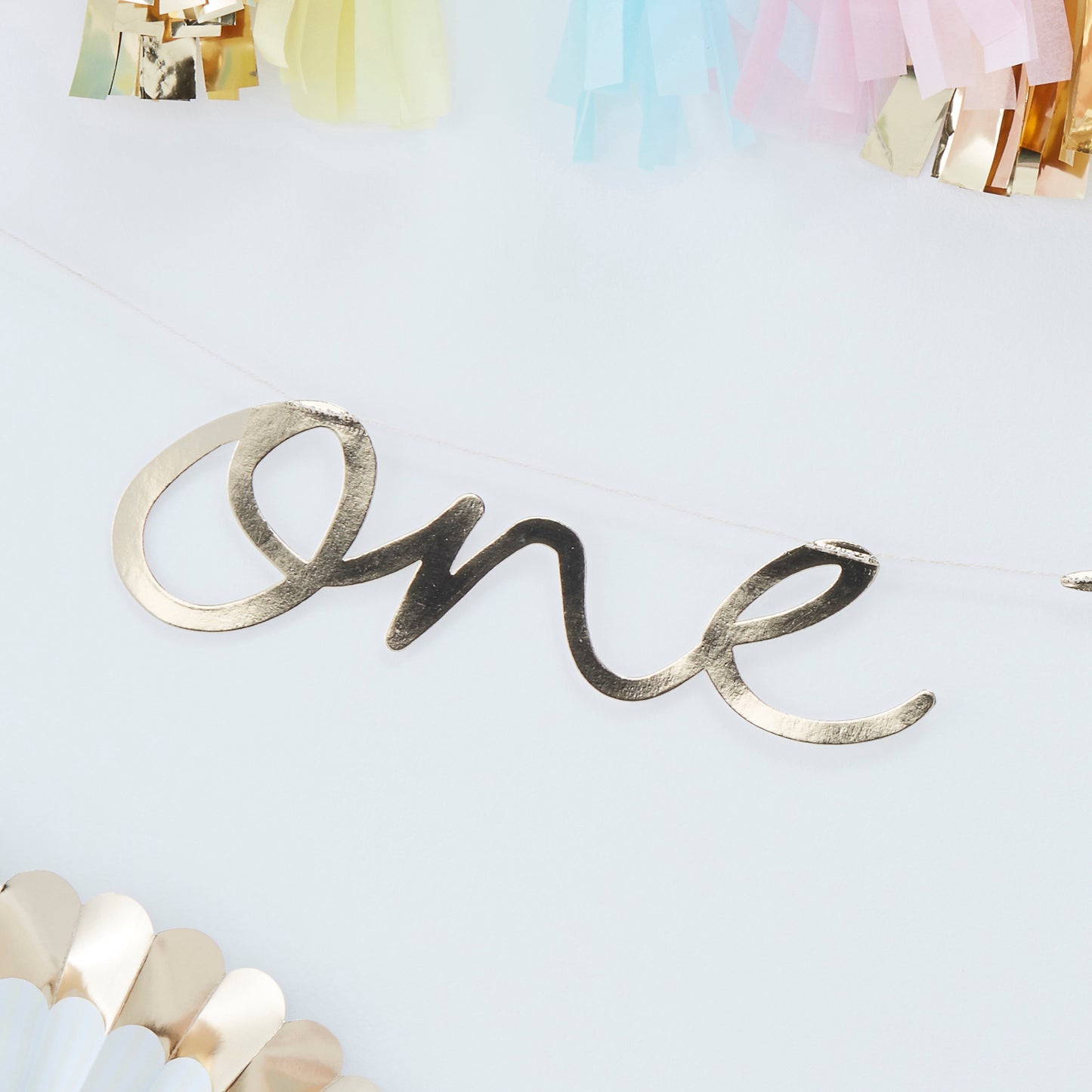 Gold One Today First Birthday Bunting