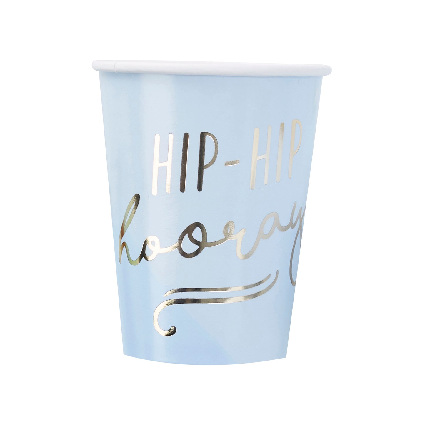 Gold Foiled Hip Hip Hooray Blue Paper Cups - Pick & Mix