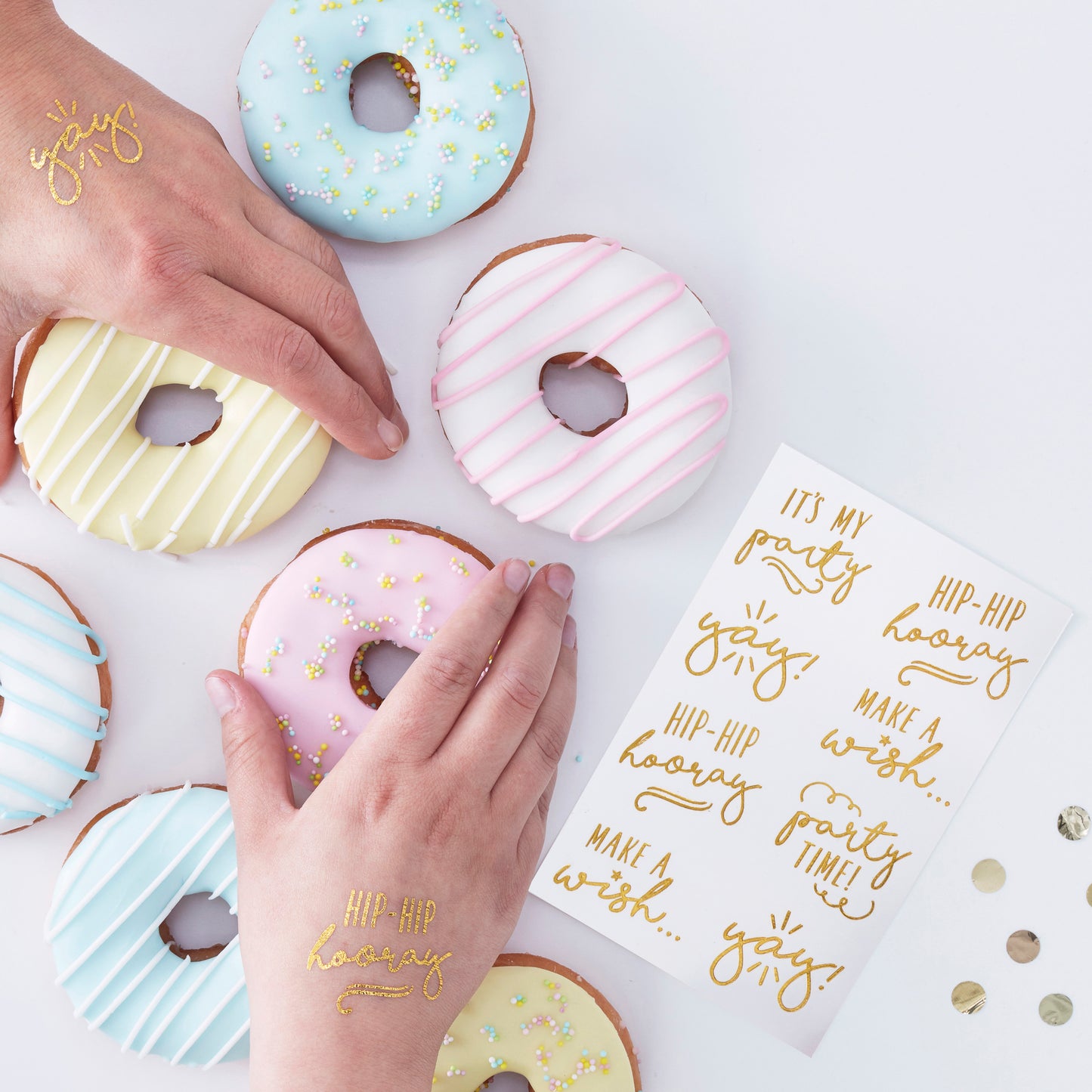 Gold Foiled Temporary Tattoos - Pick and Mix