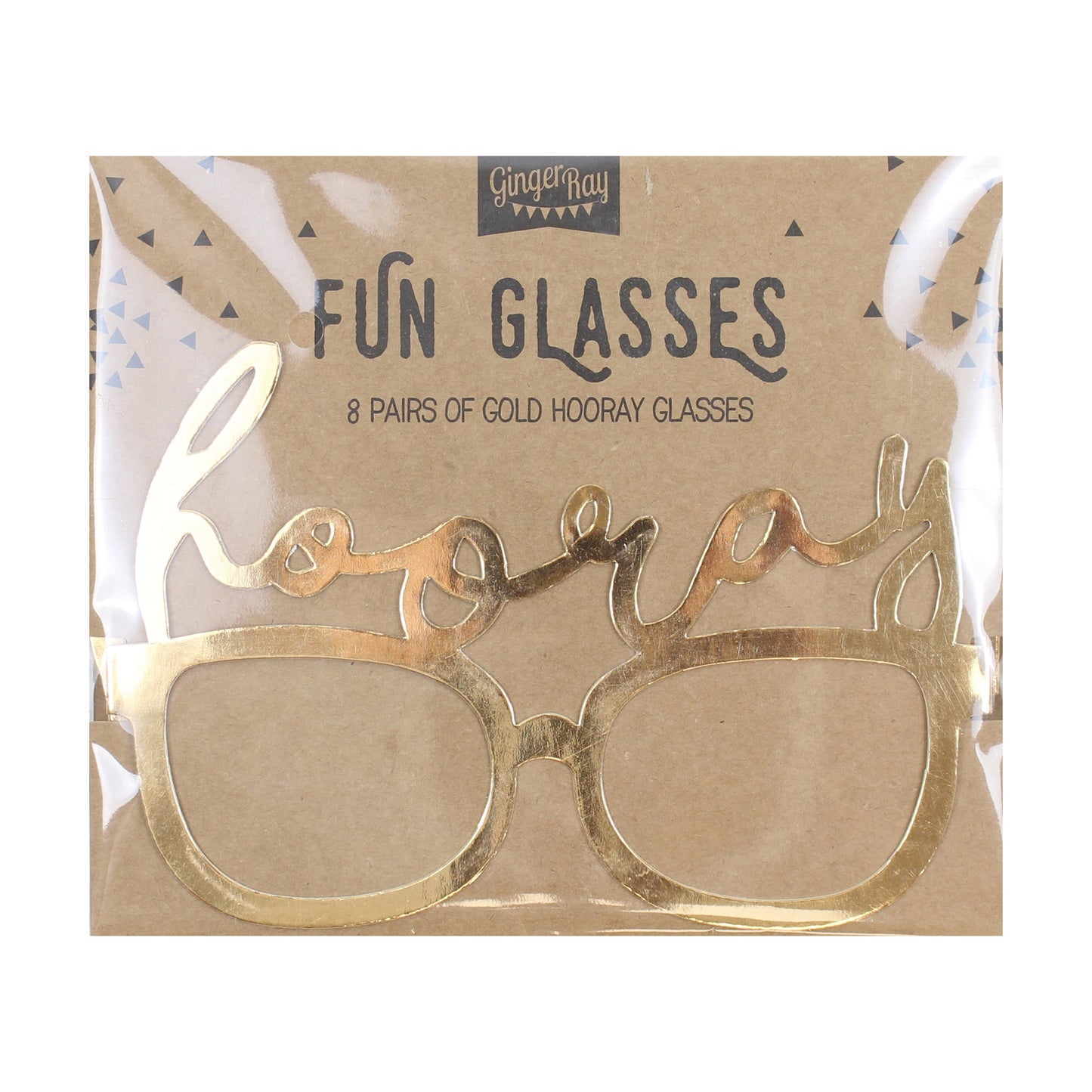 Gold Foiled Hooray Fun glasses - Pick & Mix