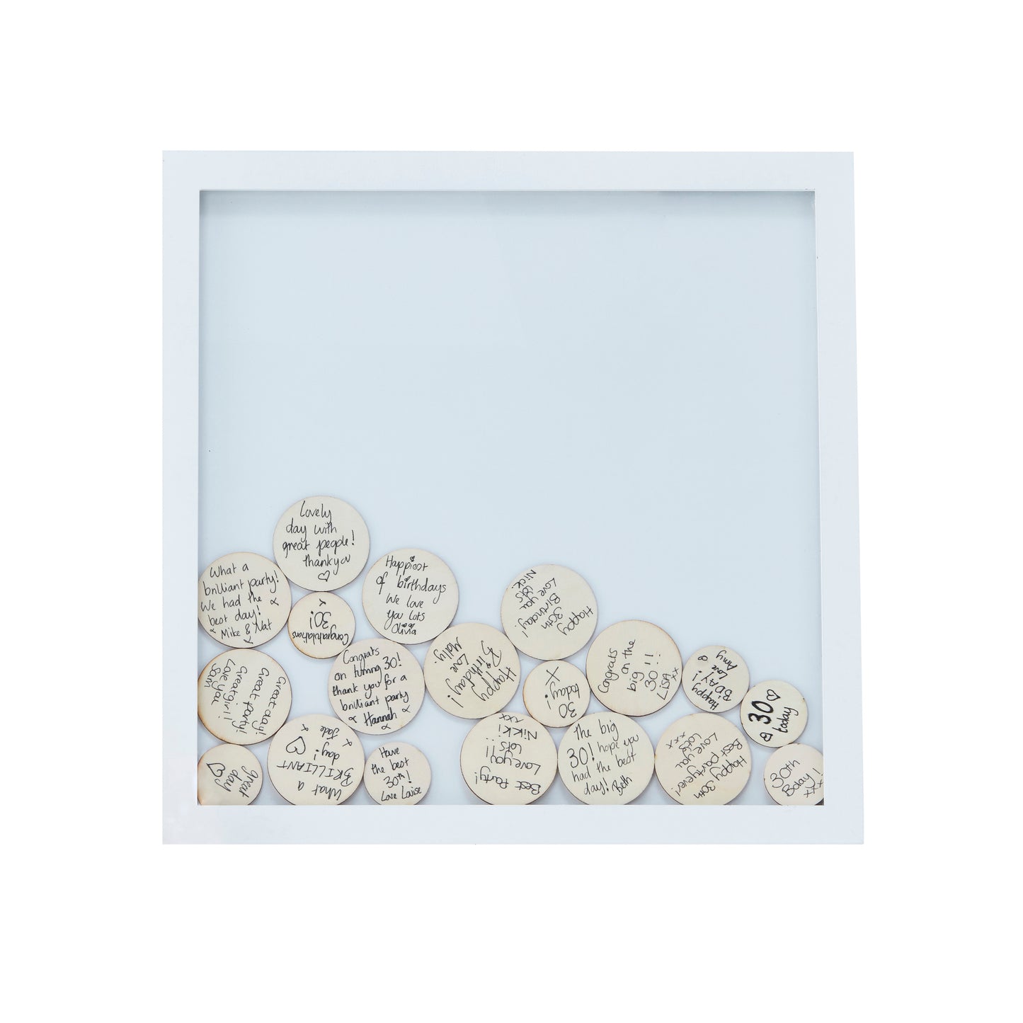 Circle Drop Top Frame Guest Book Alternative