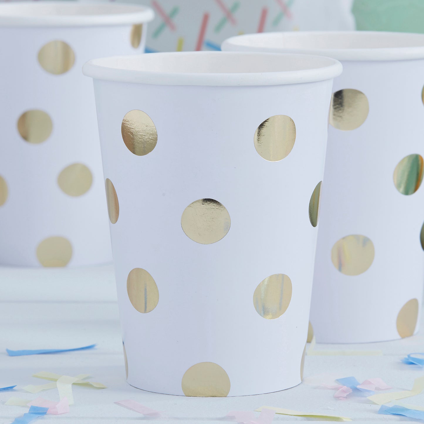 Gold Foiled Polka Dot Paper Cups - Pick and Mix