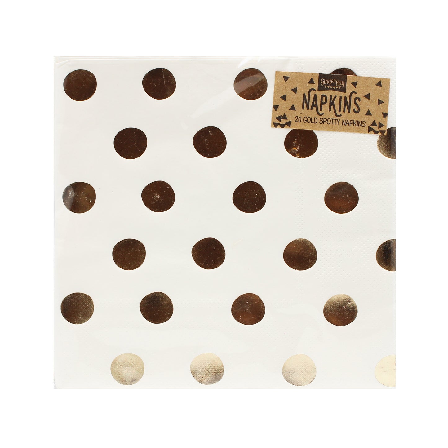 Gold Foiled Polka Dot Party Napkins