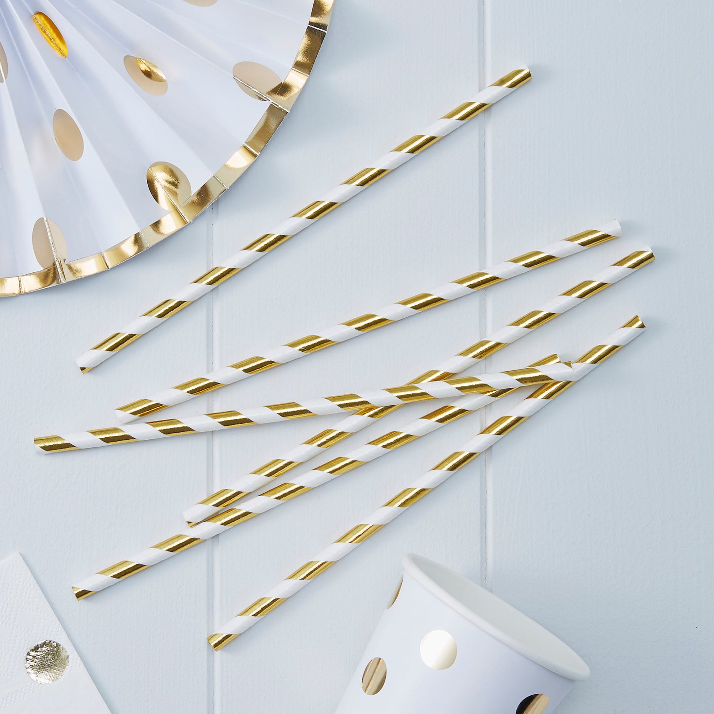 Gold Metallic Paper Straws