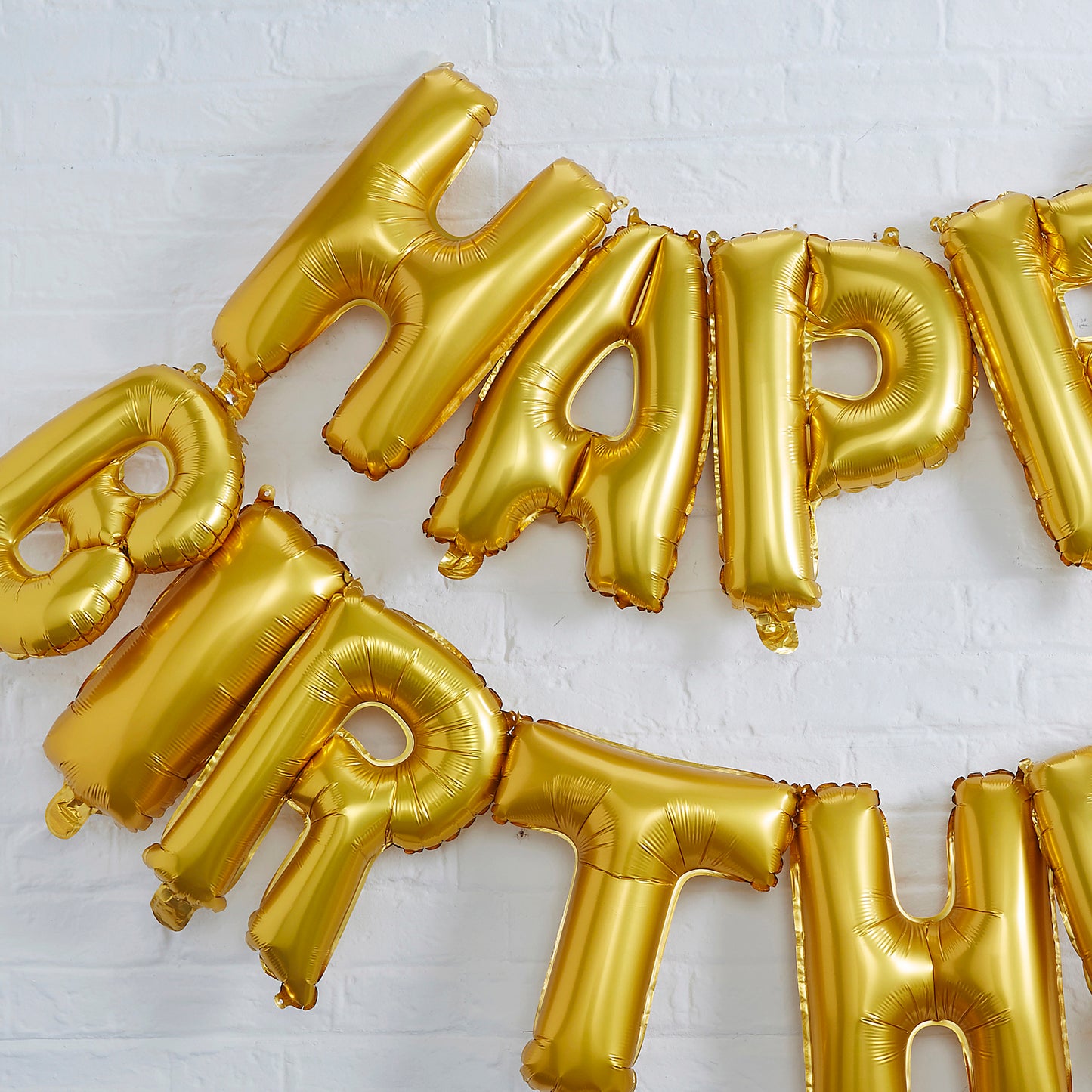 Gold Happy Birthday Foil Balloon Bunting - Pick and Mix