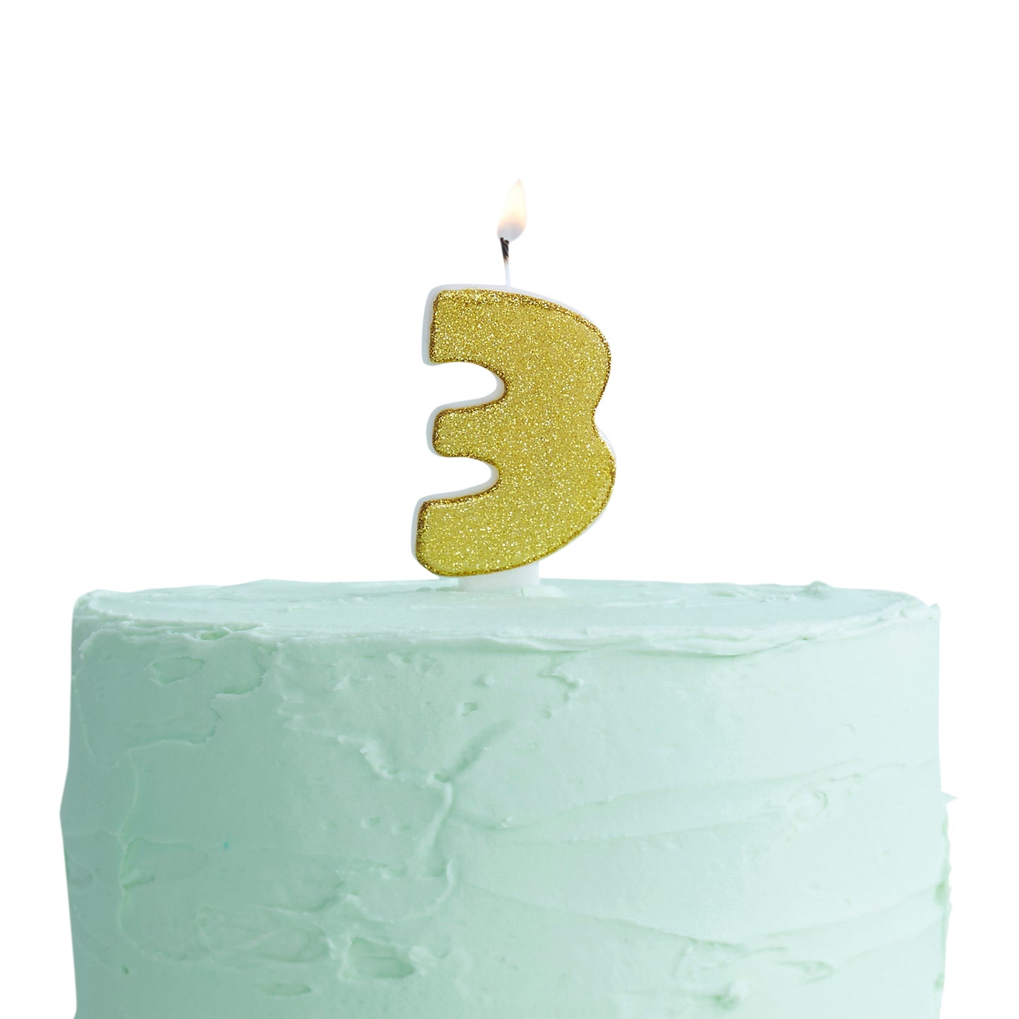 Gold Glitter 3 Number Candle - Pick and Mix