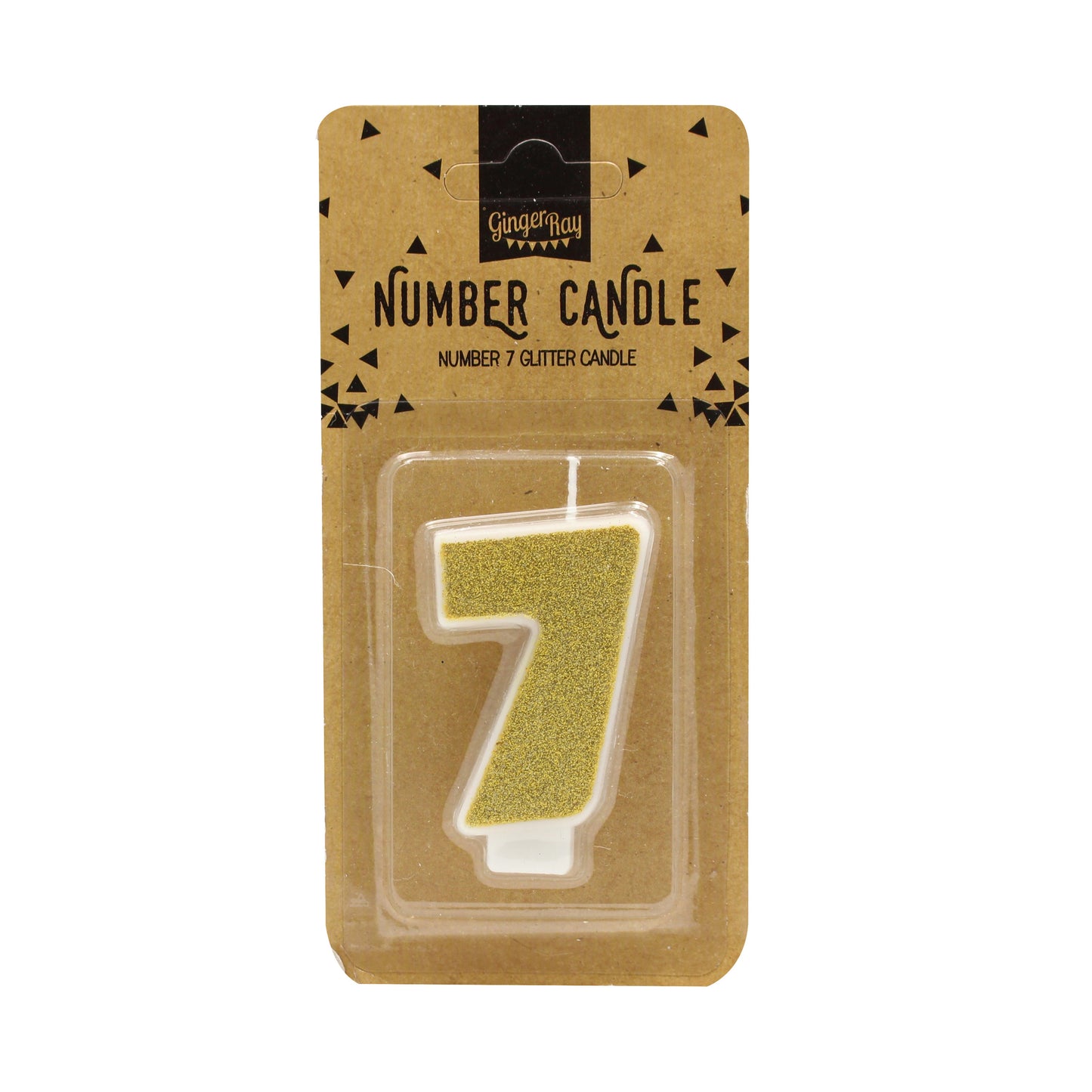 Gold Glitter 7 Number Candle - Pick and Mix