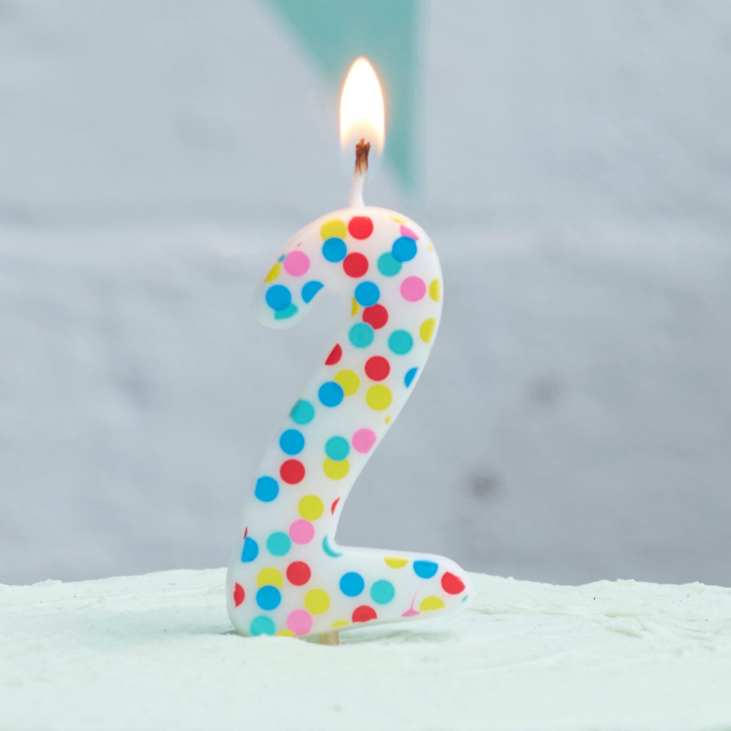 Polka Dot Candle Number 2 - Pick and Mix