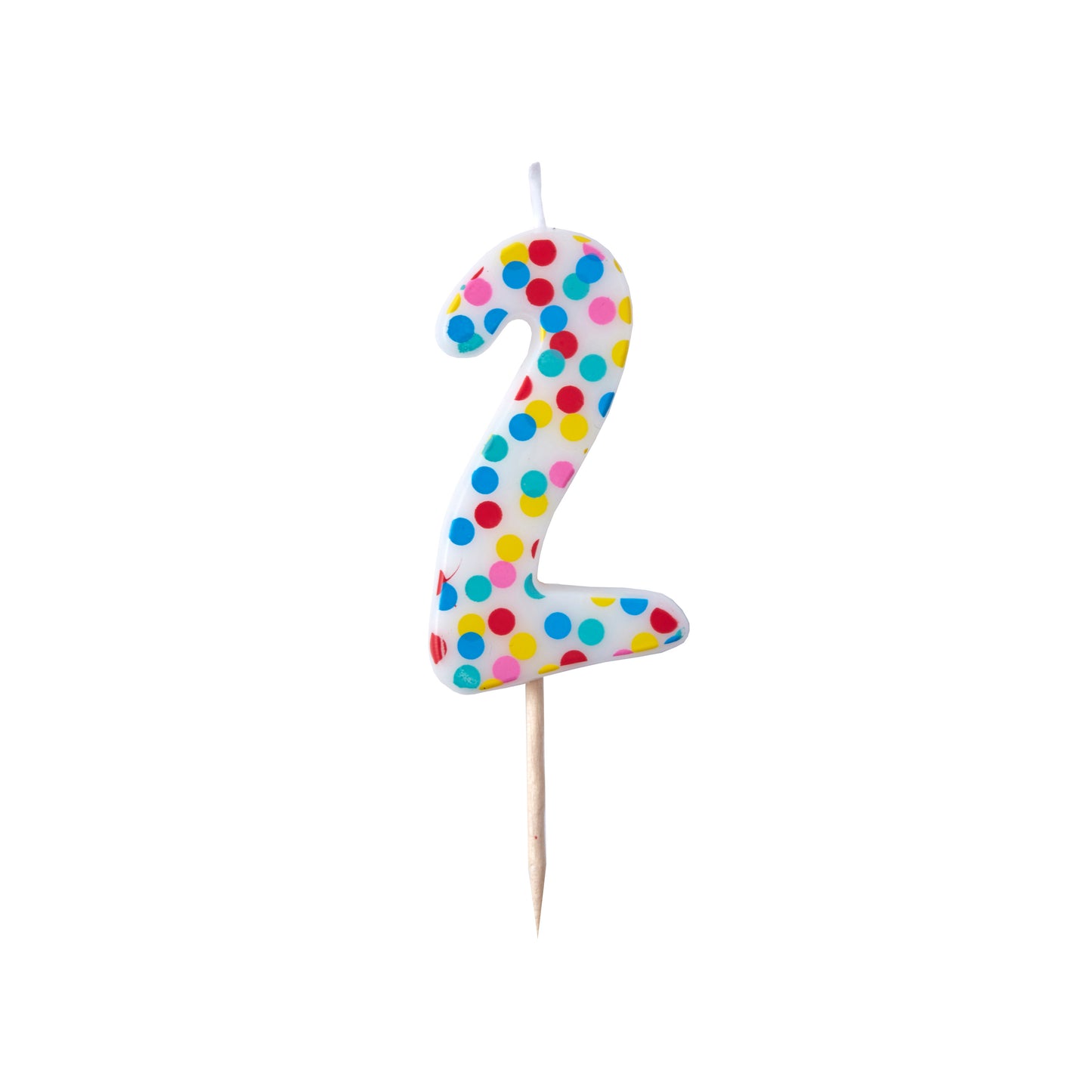 Polka Dot Candle Number 2 - Pick and Mix