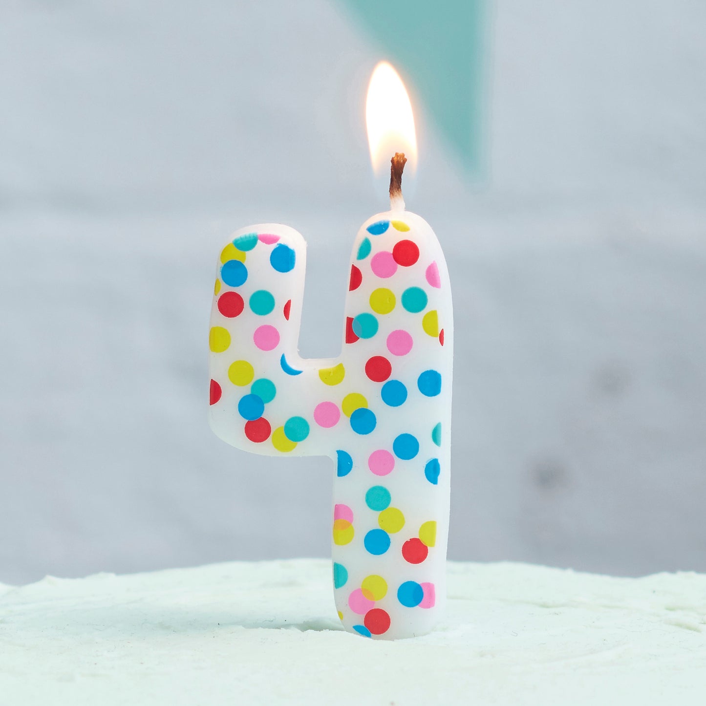 Polka Dot Candle Number 4 - Pick and Mix
