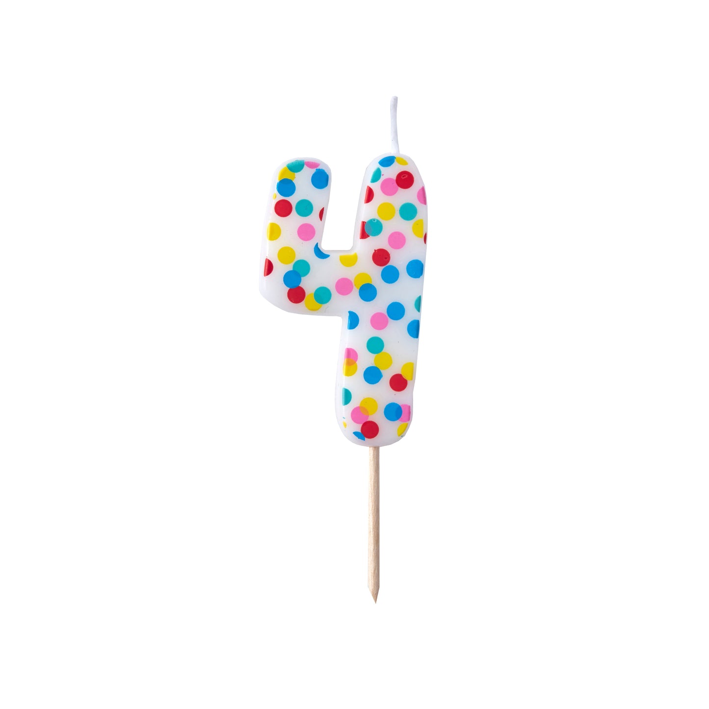 Polka Dot Candle Number 4 - Pick and Mix