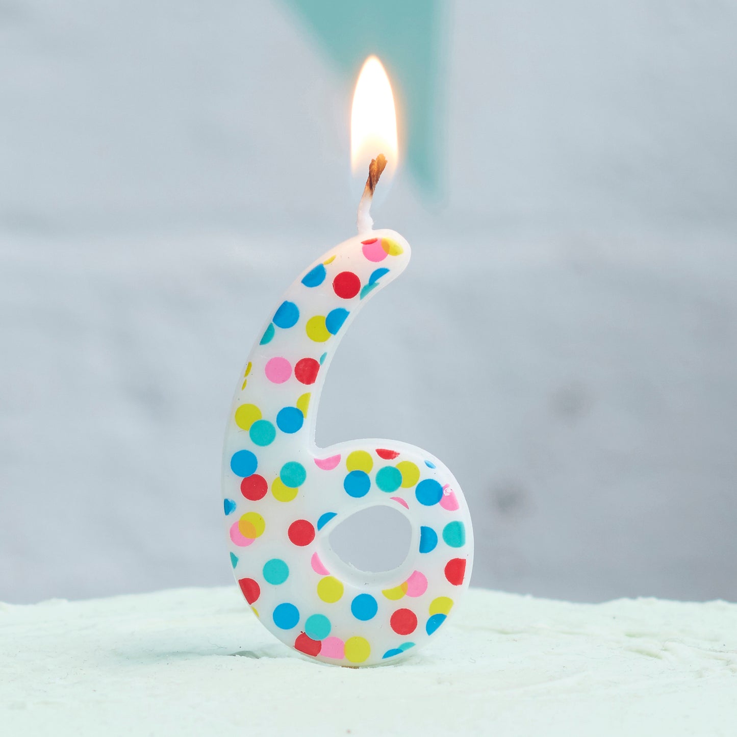 Polka Dot Candle Number 6 - Pick and Mix