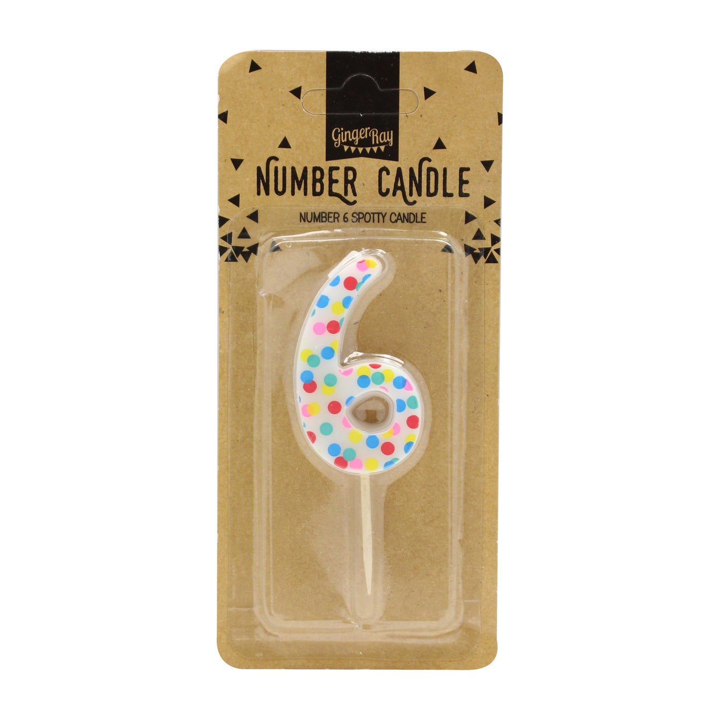 Polka Dot Candle Number 6 - Pick and Mix