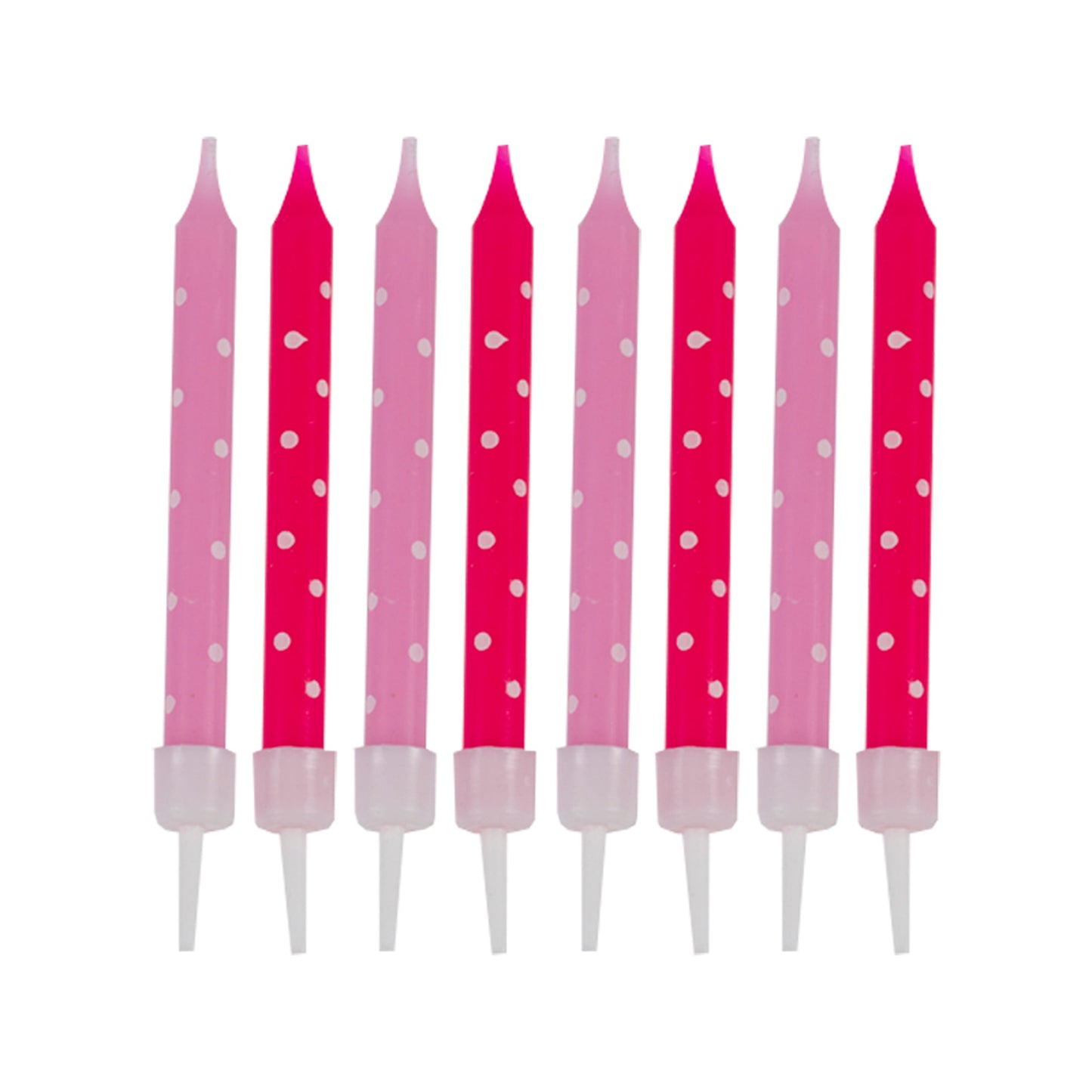 Polka Dot Pink Candles