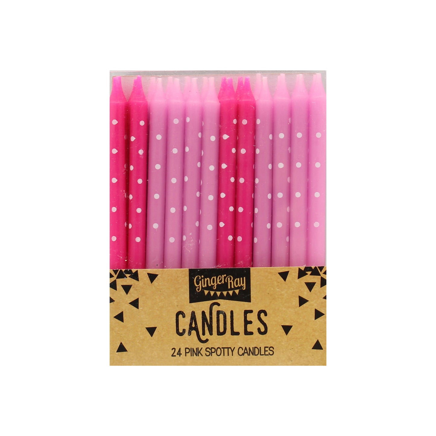 Polka Dot Pink Candles